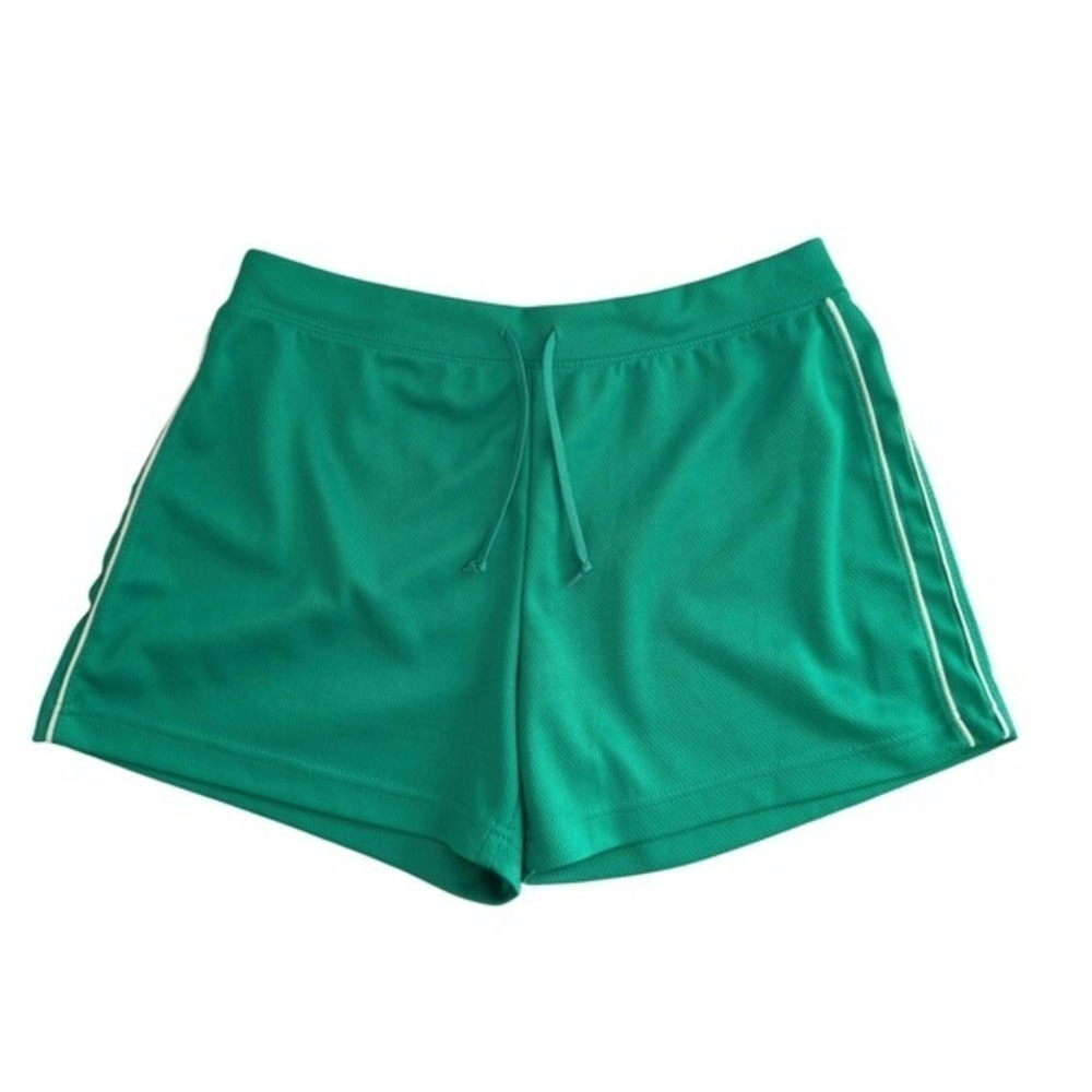 Vintage Y2K Sporty 90s Sportif Blokecore White Stripe Green Athleisure Shorts